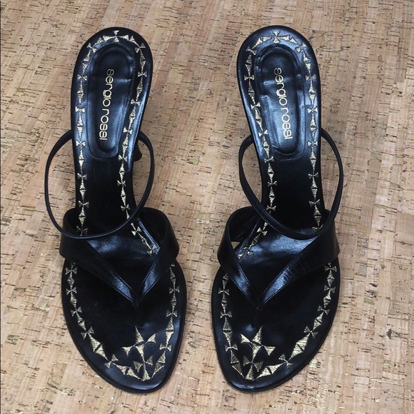 Sergio Rossi Sandal Slide Stiletto EUC sz 40 - Picture 2 of 8